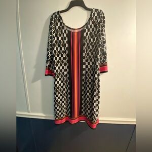 ALYX Geometric Black & White Sheath Dress